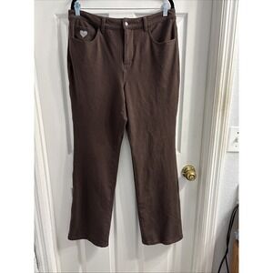 Quacker Factory DreamJeannes Boot Cut Brown Size 12